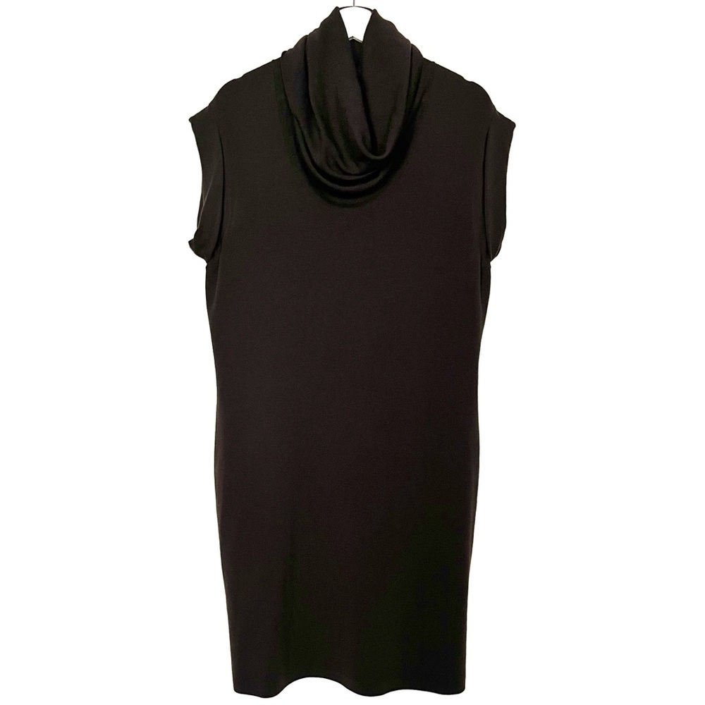 Akris • 12 • Sleeveless Cowl Neck Wool Sweater Dress Dark Chocolate Brown